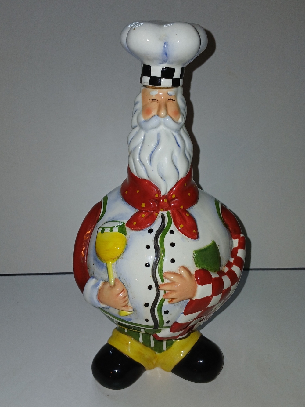 GANZ Painted Chef Figurine with Red, Yellow and Green Accents